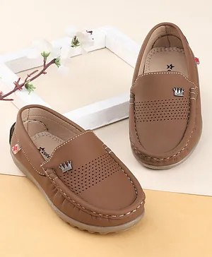 Cute Walk by Babyhug Slip on Formal Loafer Shoes - Brown