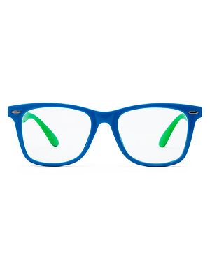 Intellilens Wayfarer Computer Glasses for Eye Protection Zero Power Anti Glare & Blue Light Filter Glasses - Blue