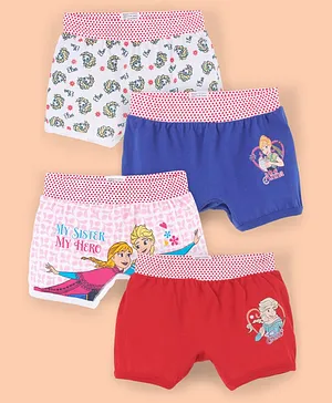 Bodycare Cotton Shorts Disney Frozen Print Pack of 4 - Red & Pink