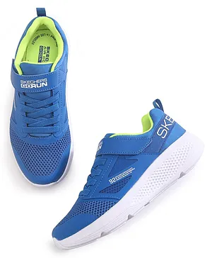 Skechers Go Run Elevate Velcro Closure Sneaker - Blue & Lime Green