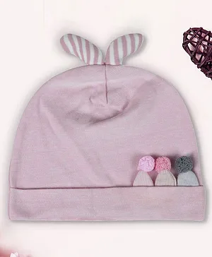 Baby Moo Bunny 3D Ears Infant Beanie Cap - Pink