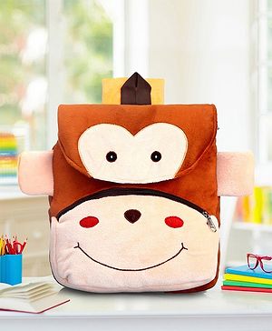 Babyhug Monkey Faced Soft Toy Bag  Multicolour - 13 Inches Babyhug Monkey Faced Soft Toy Bag  Multicolour - 13 Inches
