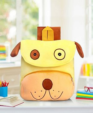 Babyhug Dog Faced Soft Toy Bag Yellow & Peach - 13 Inches Babyhug Dog Faced Soft Toy Bag Yellow & Peach - 13 Inches