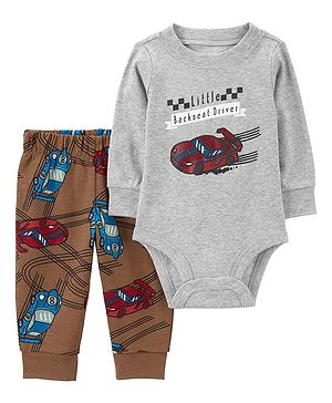 Carters 2-Piece Grey Race Car...