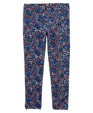Carters Floral Leggings - Blue