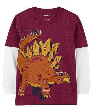 Carter's Dinosaur Layered-Look Jersey Tee - Purple