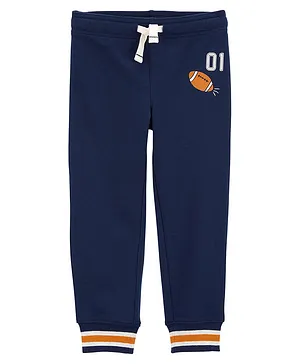 Carter's Football Pull On French Terry Joggers- Navy Blue