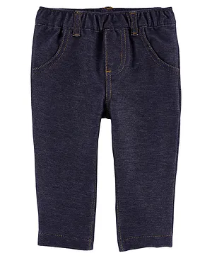 Carter's Pull On Knit Denim Pant - Blue