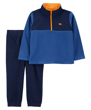 Carter's 2-Piece Blue Micro-Fleece Pullover and Pants Set - Blue