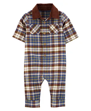 Baby Terry Cloth Long Sleeve Checkered Romper (3-24m) - Sage Green – AT  NOON STORE