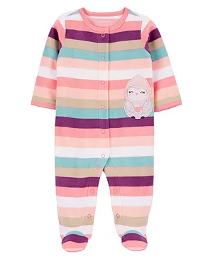 Carter's Owl Fleece Snap-Up Sleep & Play Pajamas - Multicolour