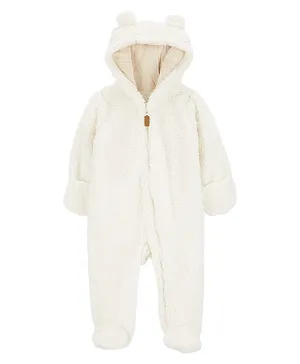 Carter's Sherpa Pram Sleepsuit - Ivory