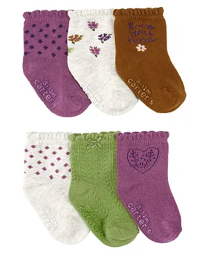 Carter's 6-Pack Booties - Multicolour
