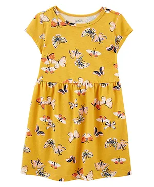 Carter's Butterfly Jersey Dress - Yellow