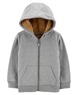 Carter's Fuzzy Lined Hoodie - Grey