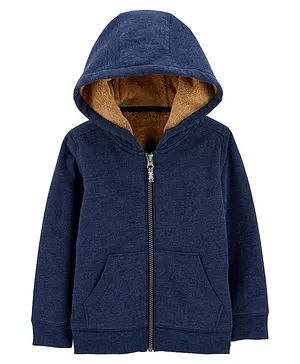 Carter's Fuzzy Lined Hoodie - Navy Blue