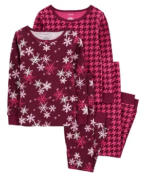 Carter's 4-Piece Snowflake Cotton Blend Pajamas