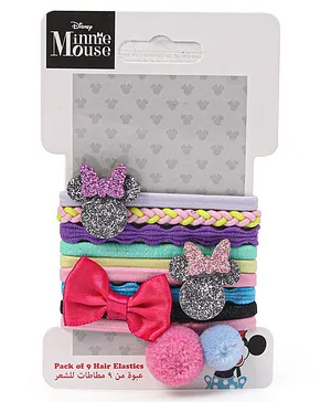 Disney Minnie Free Size Hairbands Set of 9 - Multicolour