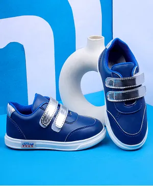 Tiny Bugs Unisex Double Velcro Closure Strap Sneakers - Blue