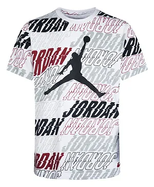 JORDAN Kids Short Sleeves Vibes Aop Tee - White