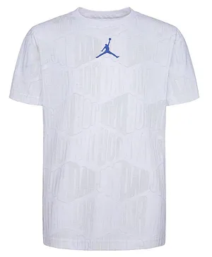 JORDAN Kids Short Sleeves Diamond Aop Tee - White