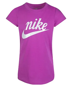 Nike Half Sleeves Futura Script Tee - Purple