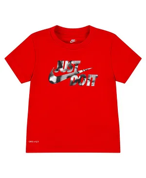 Nike Short Sleeves All Day Play Just Do It Printed Tee - Red