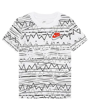 Nike Short Sleeves New Wave Aop Tee - White