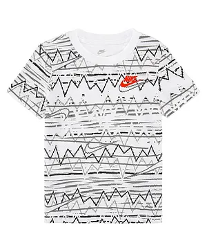 Nike Short Sleeves New Wave Aop Tee - White