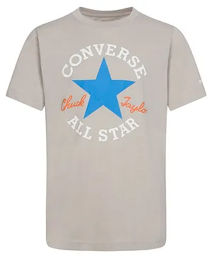 Converse Half Sleeves Dissected Chuck Patch Printed All Star Tee - Grey