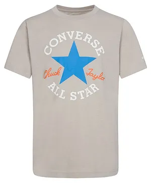 Converse Half Sleeves Dissected Chuck Patch Printed All Star Tee - Grey