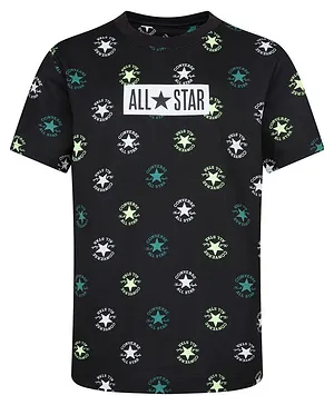 Converse Half Sleeves All Star Aop Tee - Black