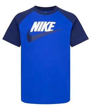 Nike Short Sleeves  Sportswear Futura Raglan Tee - Blue
