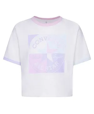 Converse Short Sleeves Ringer Boxy Tee - White