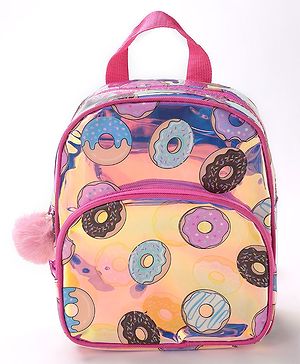 Babyhug Free Size Fashion Backpack Donut Print- Pink