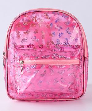Babyhug Fashion Backpack Butterfly Design-  Dark Pink