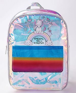 Babyhug Unicorn Print Fashion Backpacks - Pink