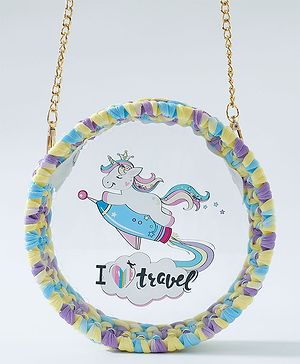 Babyhug Sling Bag Unicorn Print- Multicolor