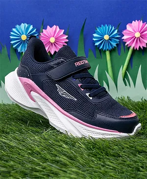 Red Tape Colour Block Mesh Textured Walking Shoes - Navy Blue