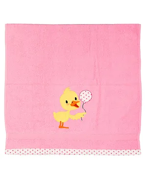 Polkas & Stripes Bath Towel Chick Design - Pink