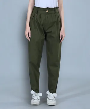 Cutiekins Solid Full Length Trouser - Dark Green