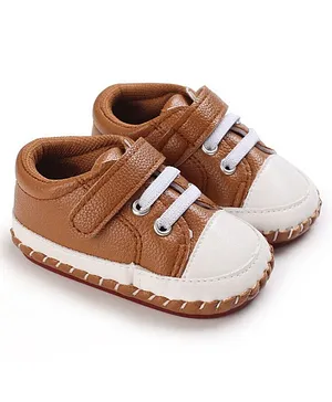 Little Hip Boutique Colorblocked Anti Slip Booties - Brown