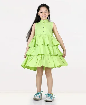 Children Neck Ruffle Sleeveless Dresses Baby Frock Design Girls Dress  Wholesale  Girls Casual Dresses  AliExpress