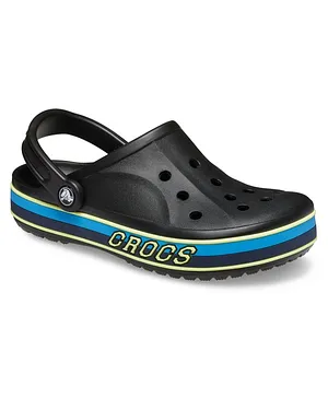 Crocs Bayaband Perforated Slingback Unisex Clogs - Black