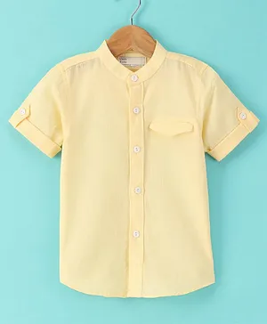 Jash Kids Half Sleeves Solid Shirt - Yellow