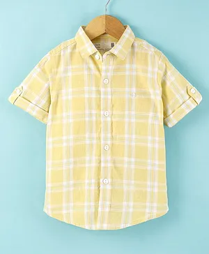 Jash Kids Half Sleeves Shirt Striped - Yellow