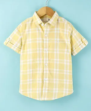 Jash Kids Half Sleeves Shirt Striped - Yellow