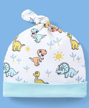 Babyhug 100% Cotton Cap Dino Printed - Blue