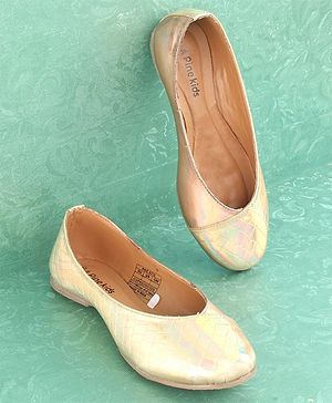 Pine Kids Slip On Textured Bellies - Golden