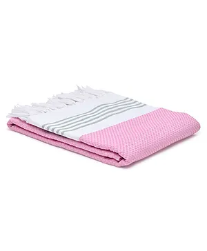 The Better Home Dobby Turkish Towel - Pink